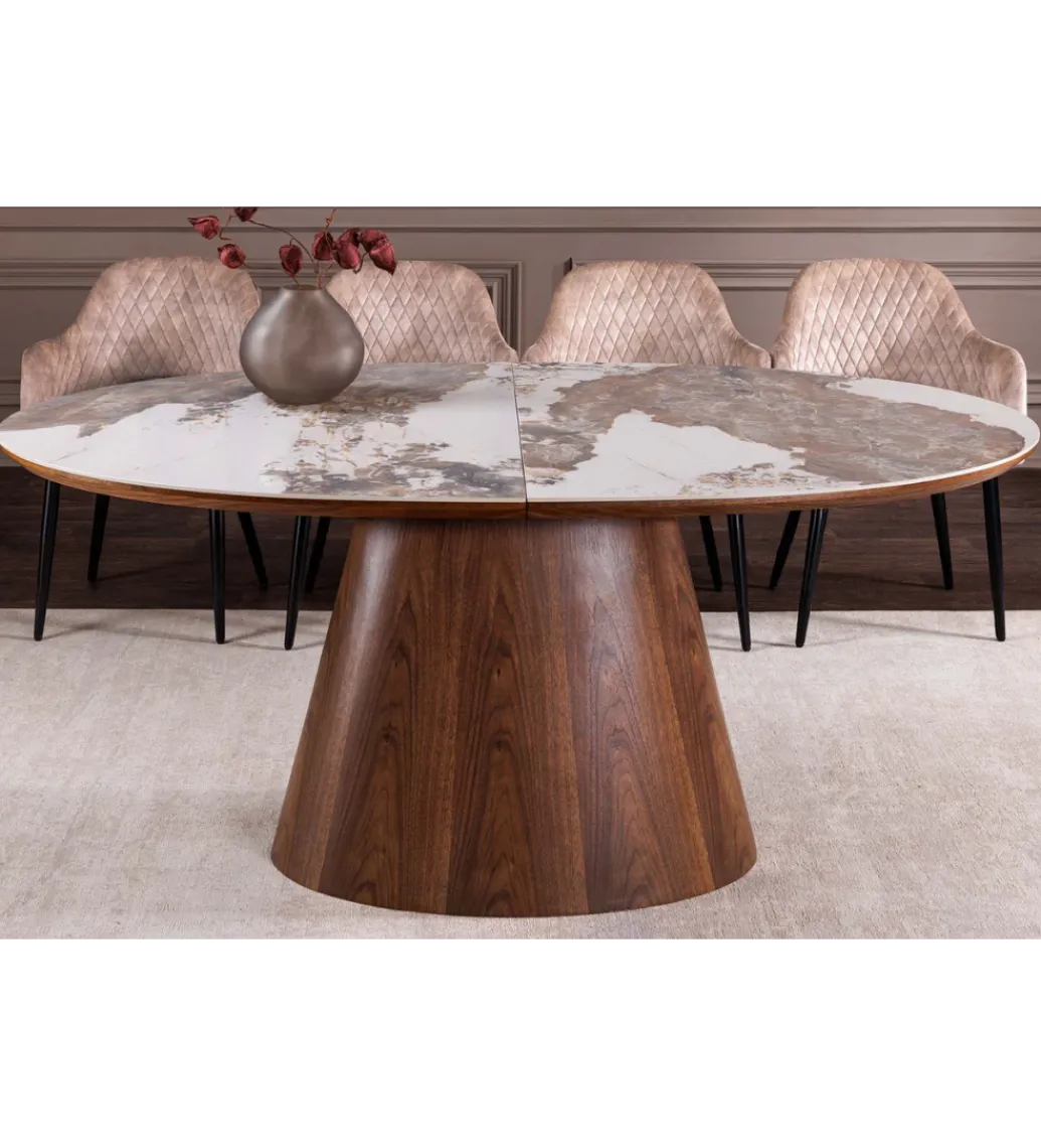 Stół rozkładany UNIQUE od 160 do 200 cm naturalny ceramiczny blat*Invicta Interior - przedsprzedaż
