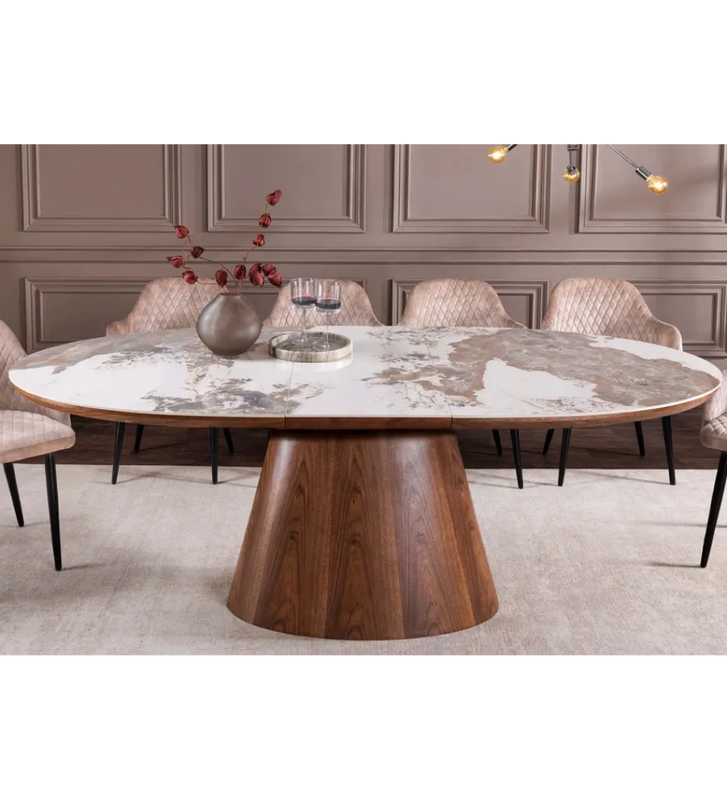 Stół rozkładany UNIQUE od 160 do 200 cm naturalny ceramiczny blat*Invicta Interior - przedsprzedaż
