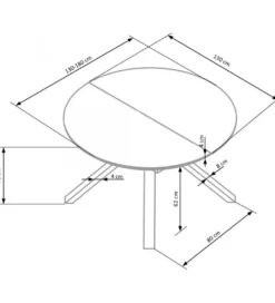 Stół rozkładany VERTIGO 130 cm - 180 cm w optyce czarnego marmuru*Halmar New