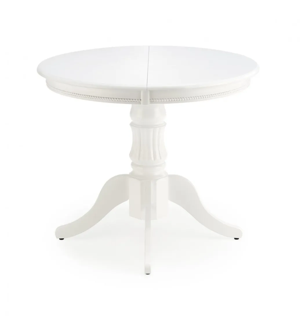 Stół rozkładany WILLIAM 90 cm - 124 cm biały*Halmar