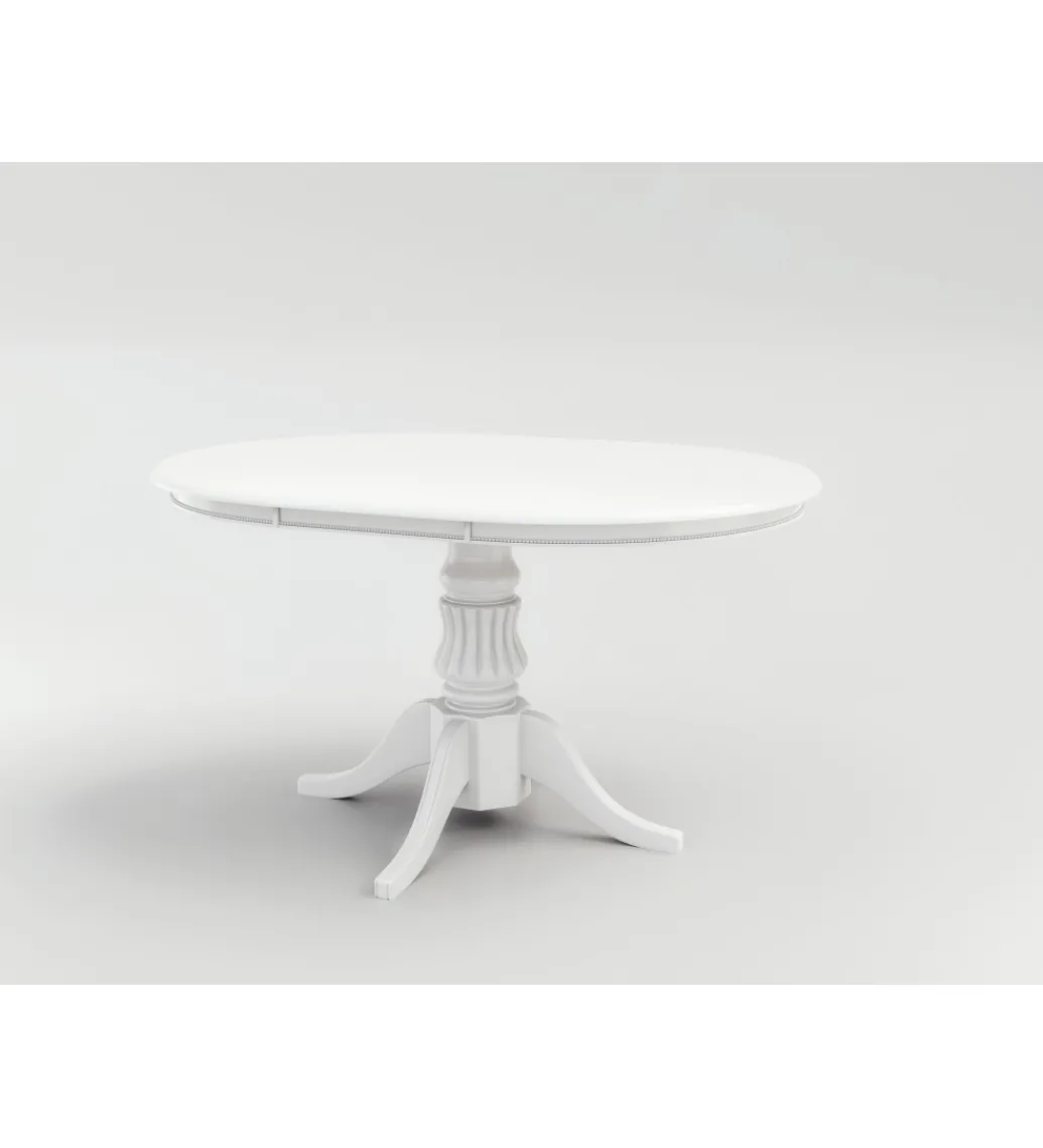 Stół rozkładany WILLIAM 90 cm - 124 cm biały*Halmar