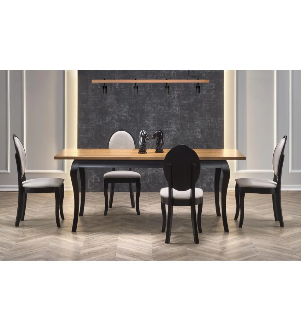 Stół rozkładany WINDSOR 160 cm - 240 cm w kolorze dąb ciemny*Halmar Discount
