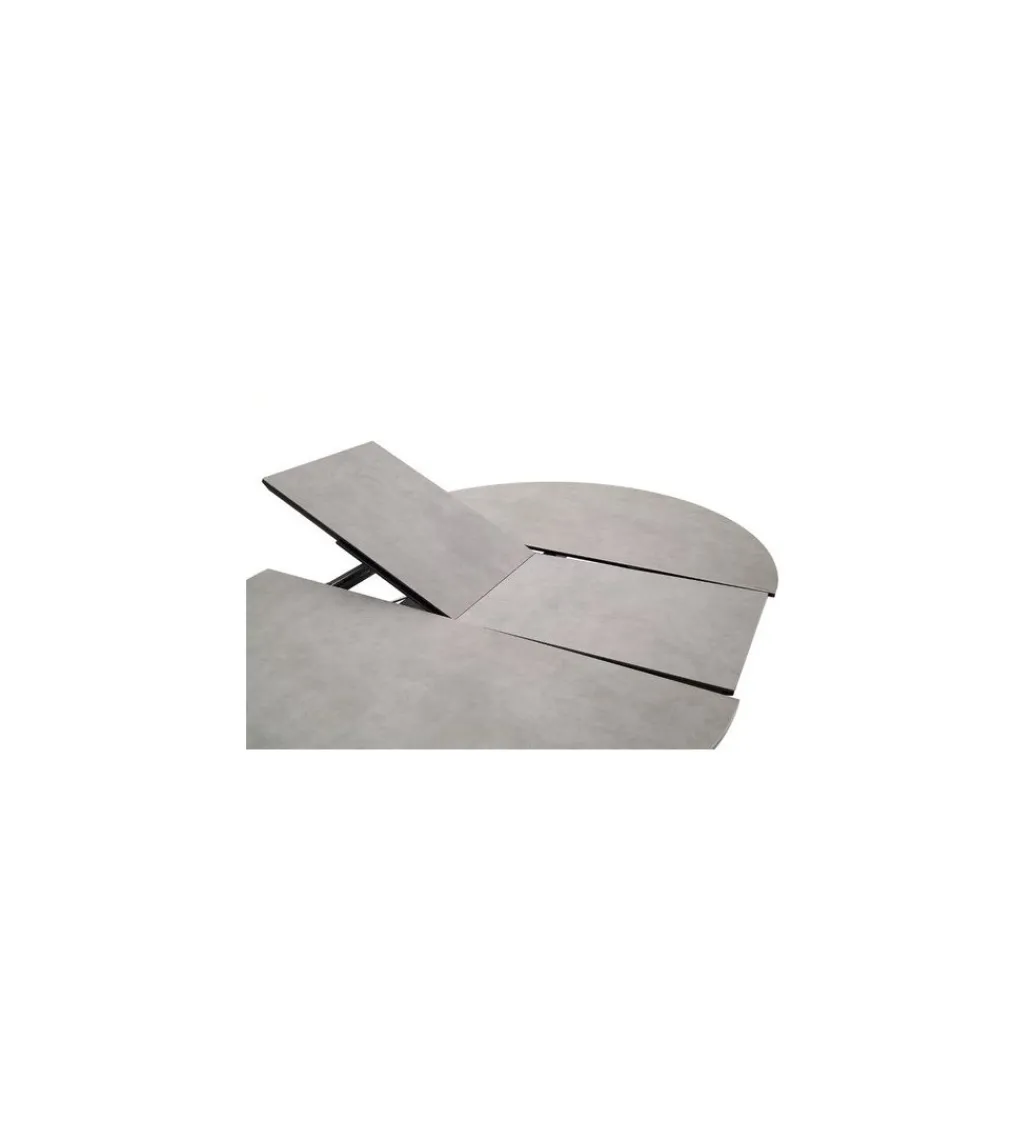 Stół rozkładany WINNIPEG 120 cm - 160 cm antracytowo srebrny*MCA Outlet