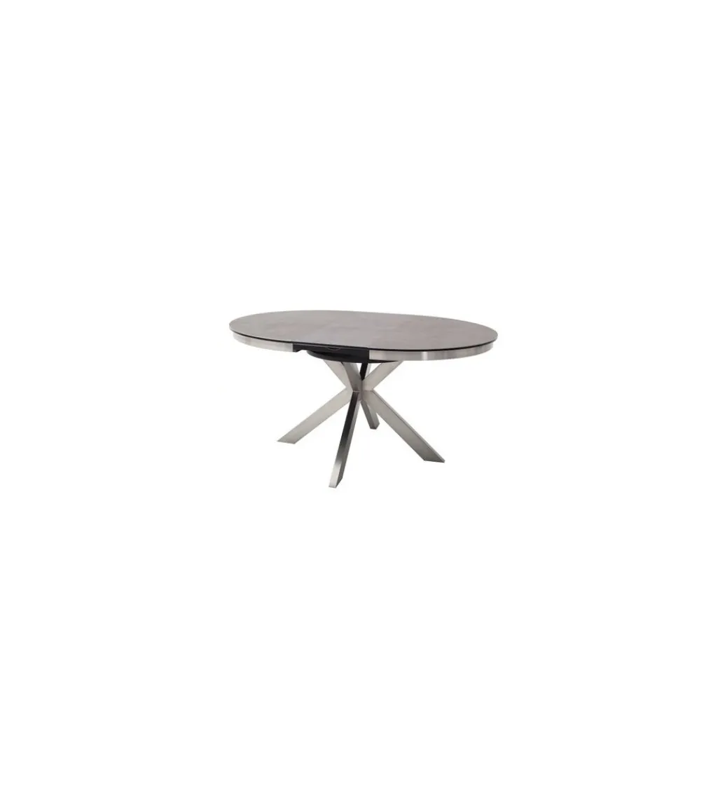 Stół rozkładany WINNIPEG 120 cm - 160 cm antracytowo srebrny*MCA Outlet