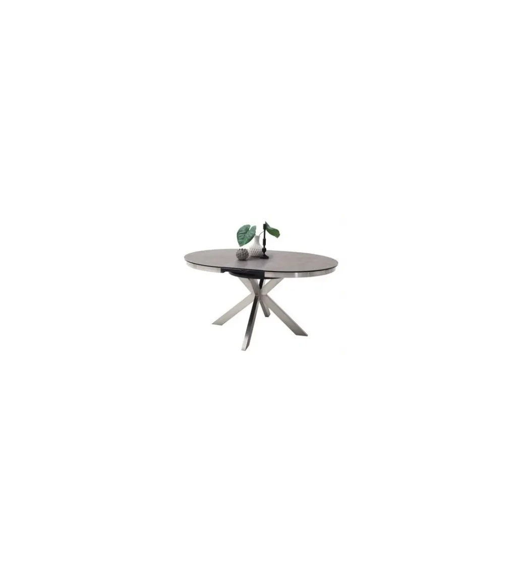 Stół rozkładany WINNIPEG 120 cm - 160 cm antracytowo srebrny*MCA Outlet