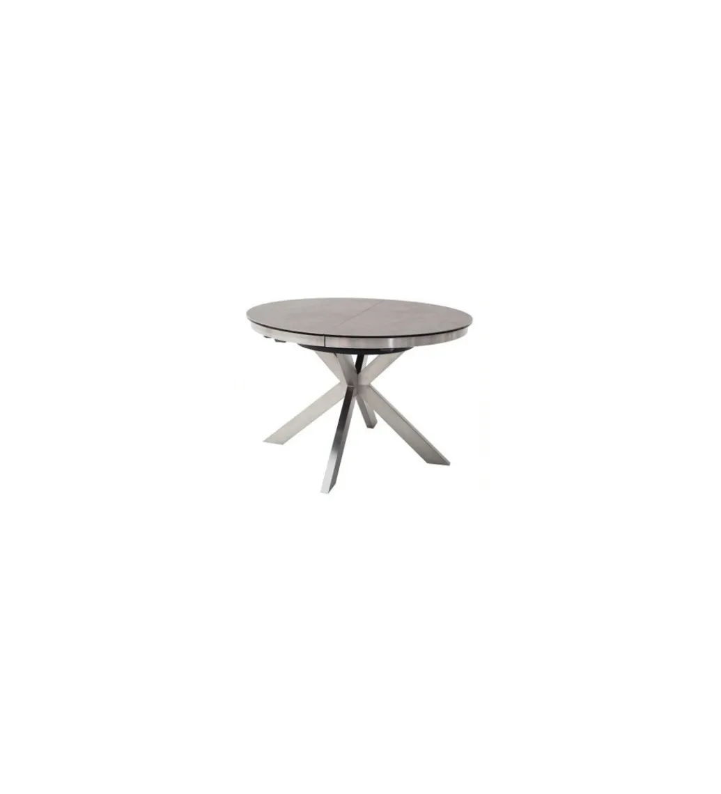 Stół rozkładany WINNIPEG 120 cm - 160 cm antracytowo srebrny*MCA Outlet