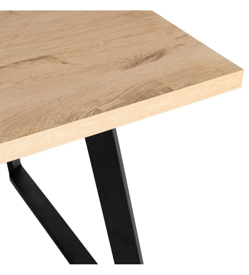 Stół rozkładany WOPUNET od 170 do 230 cm naturalny czarny*Zona-Design Online