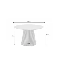 Stół SANZA 120 cm w optyce dąb ciemny*Invicta Interior New