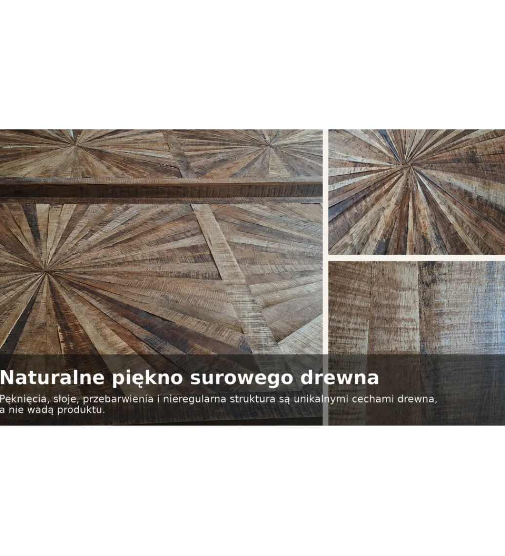 Stół SCALO 200 cm drewno mango*WOHNLING, GERMANY New