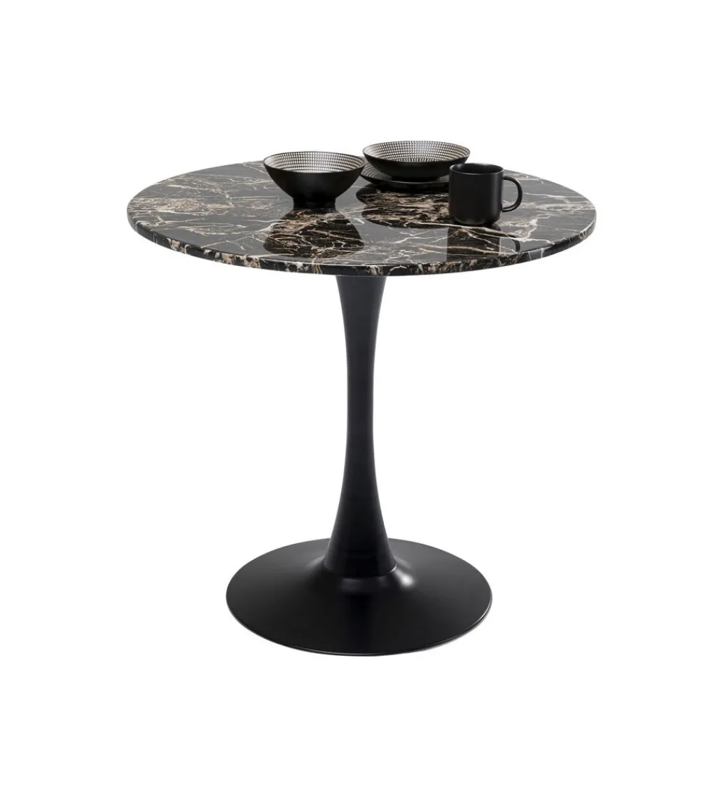 Stół SCHICKERIA 80 cm efekt czarnego marmuru*KARE New
