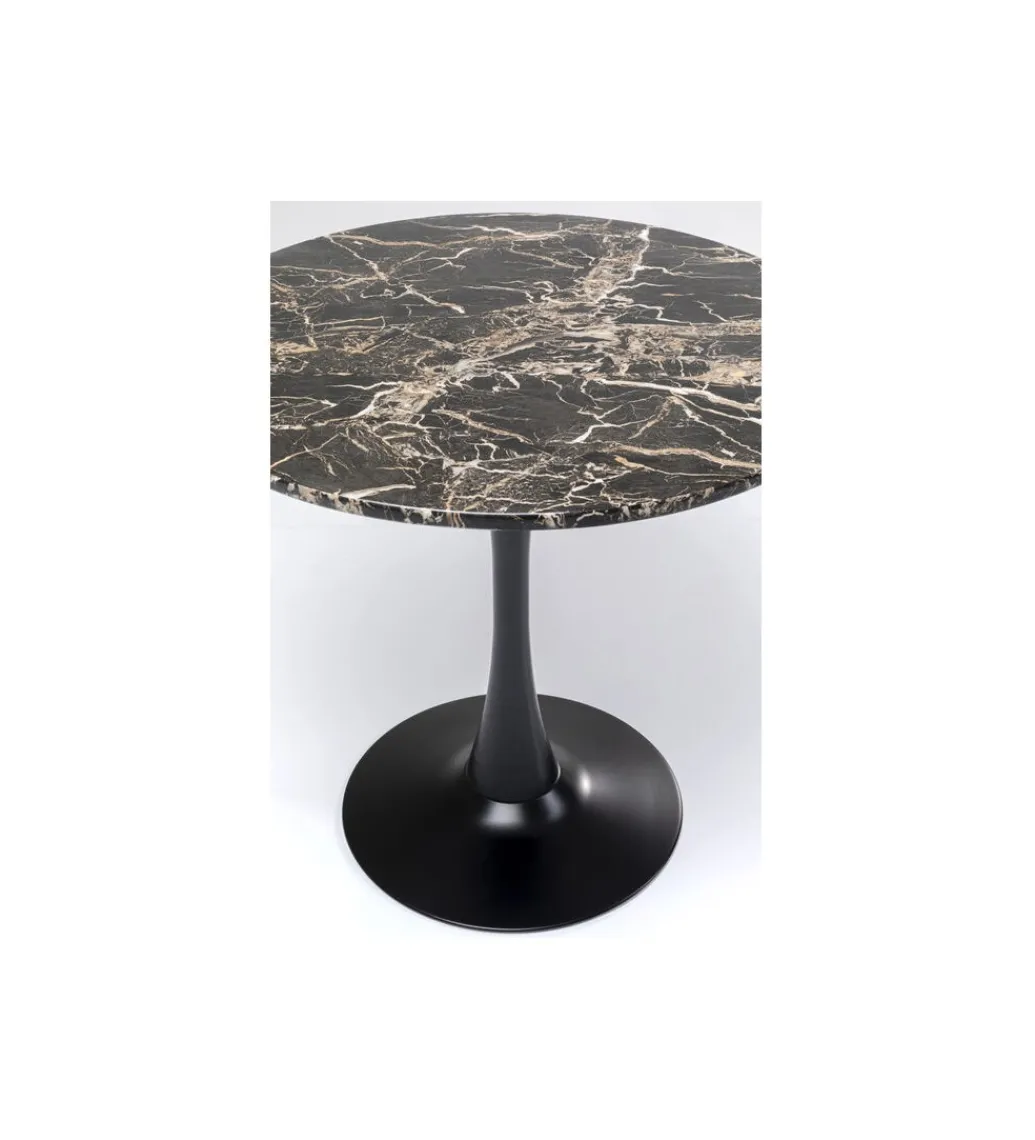 Stół SCHICKERIA 80 cm efekt czarnego marmuru*KARE New