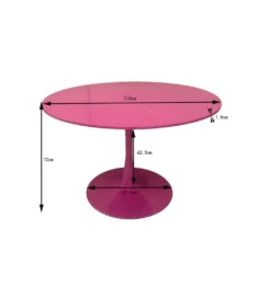 Stół SCHICKERIA 110 cm różowa*KARE Hot