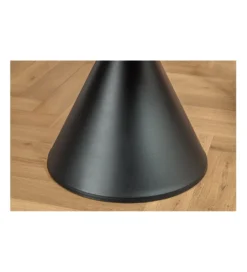 Stół SIGNATURE 135 cm okrągły blat ceramika w optyce białego marmuru*Invicta Interior Online