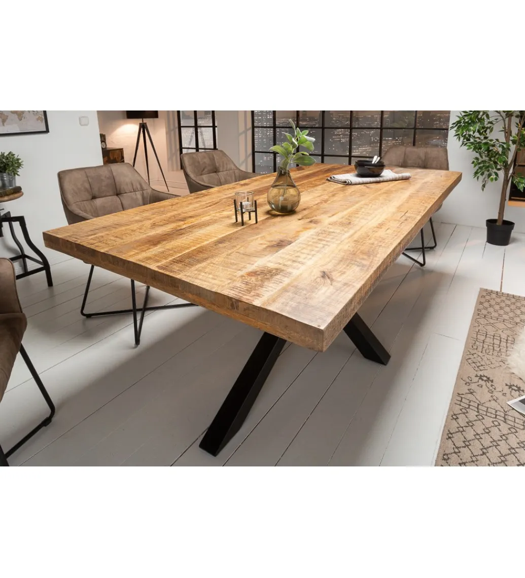 Stół SPIDER Galaxy 160 cm drewno Mango na nogach pająk krzyżak*Invicta Interior Online