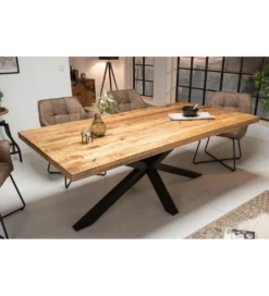 Stół SPIDER Galaxy 160 cm drewno Mango na nogach pająk krzyżak*Invicta Interior Online