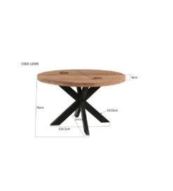 Stół STUDY 140 cm drewno mango*LF-Design New