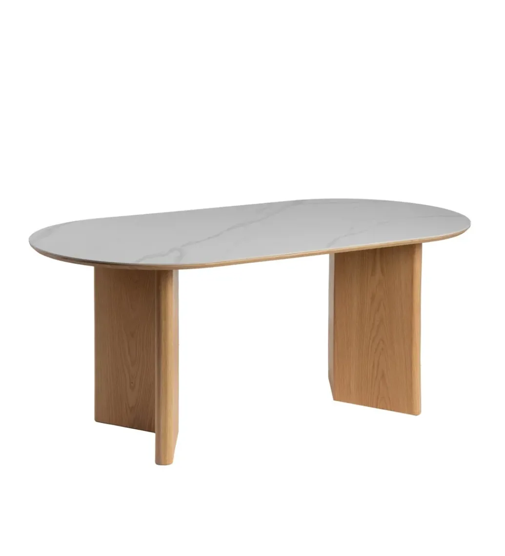 Stół TRANKY 180 x 90 cm brązowy blat ceramika*Zona-Design Clearance