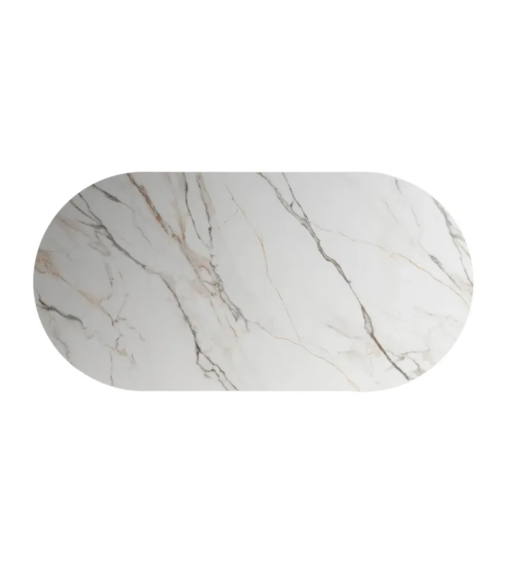 Stół TRANKY 180 x 90 cm ciemno brązowy blat ceramika*Zona-Design Sale