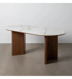 Stół TRANKY 180 x 90 cm ciemno brązowy blat ceramika*Zona-Design Sale
