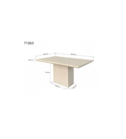 Stół TRAVERTINO 160 x 90 cm naturalny beżowy*KARE Discount