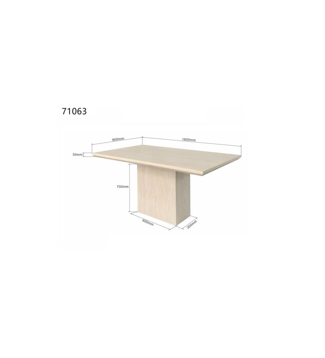 Stół TRAVERTINO 160 x 90 cm naturalny beżowy*KARE Discount