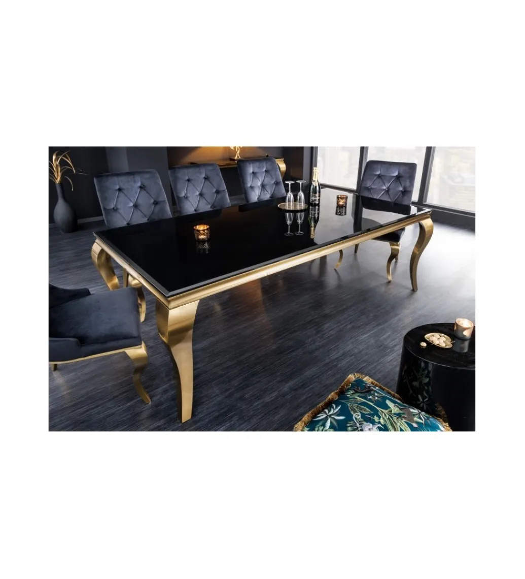 Stół TRENTINO Modern Barock 200 cm czarny*Invicta Interior