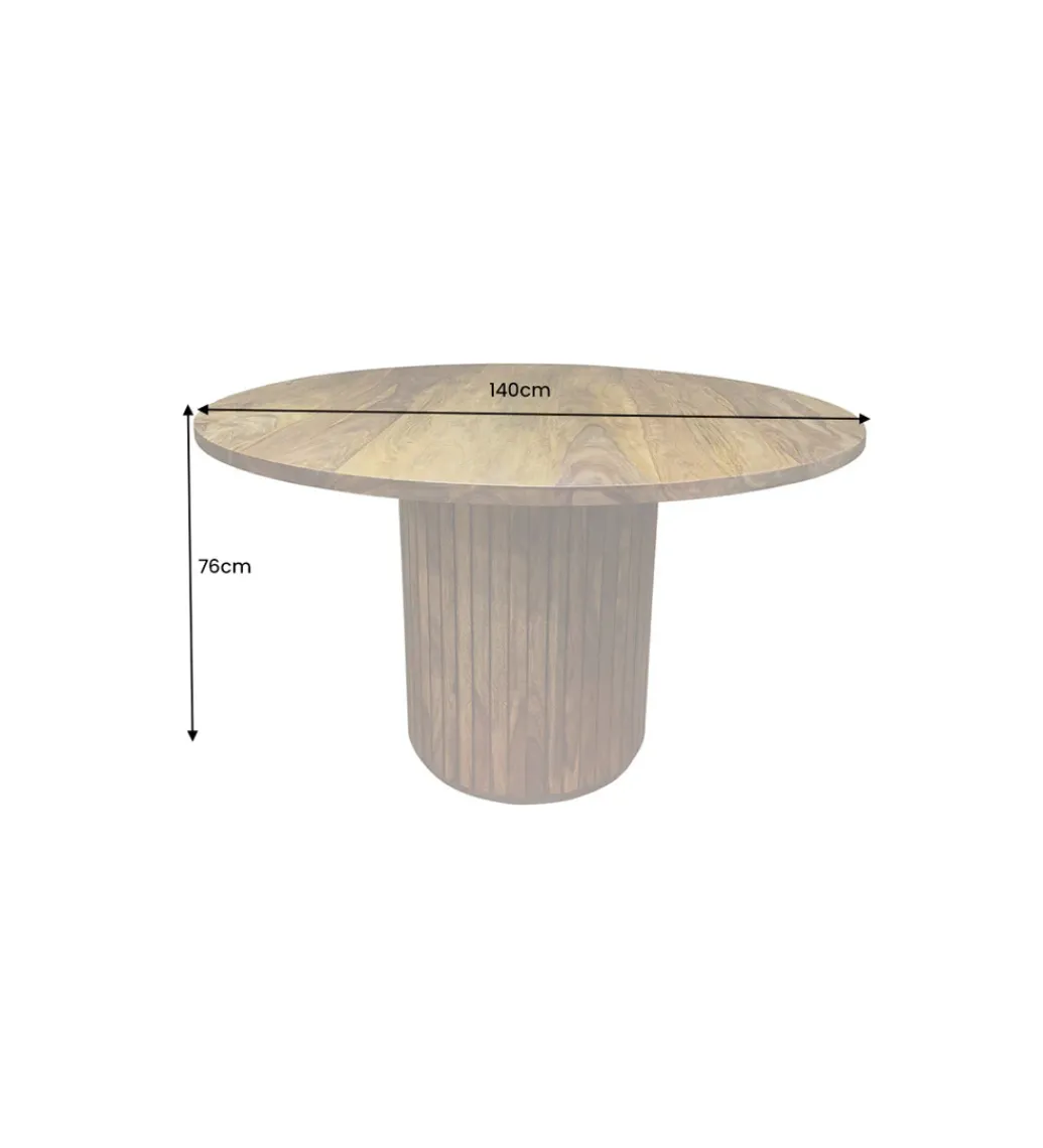 Stół TRES CHIC 140 cm drewno sheesham naturalny*Invicta Interior Discount