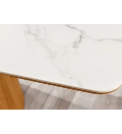 Stół UNIQUE 200 cm drewno dębowe biały ceramiczny blat*Invicta Interior Clearance