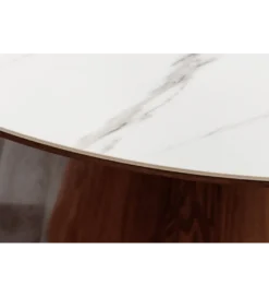 Stół UNIQUE 120 cm drewno orzecha biały ceramiczny blat*Invicta Interior Hot