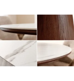 Stół UNIQUE 120 cm drewno orzecha biały ceramiczny blat*Invicta Interior Hot