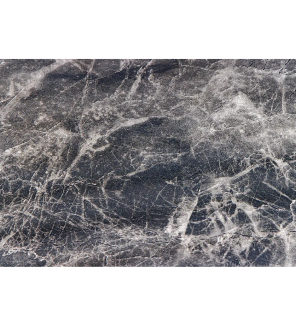 Stół UNIQUE 120 cm okrągły ceramiczny blat efekt czarny marmur*Invicta Interior Best