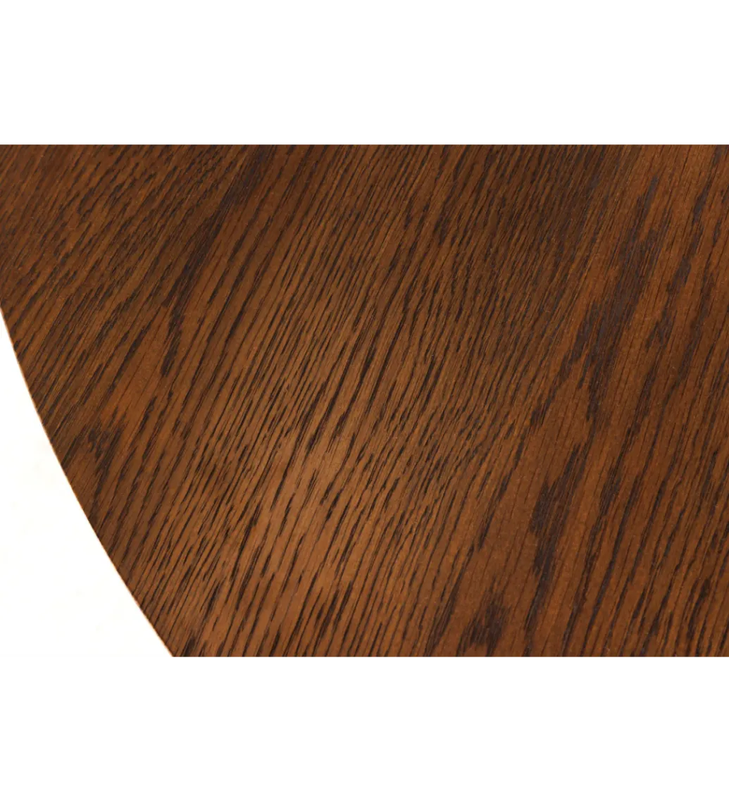 Stół VALHALLA WOOD okrągły 120-160-200cm rozkładany dąb ciemny*Invicta Interior