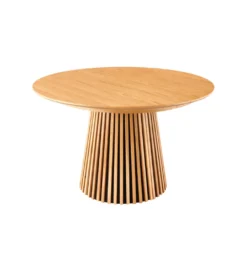 Stół VALHALLA WOOD okrągły 120-160-200cm rozkładany dąb naturalny*Invicta Interior Discount