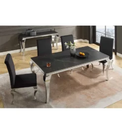 Stół VENETO Modern Barock 180 cm w optyce czarnego marmuru*Invicta Interior New