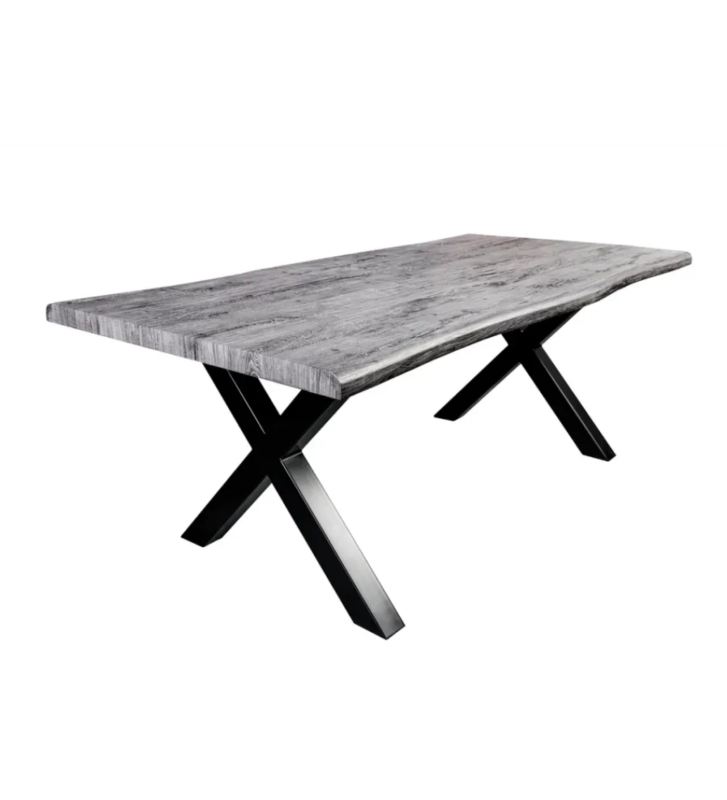 Stół WILD 180 cm bielony wygląd dębu szary*Invicta Interior Sale