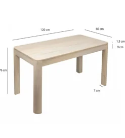 Stół WOHNLING 120 cm drewno mango białe wykończenie*WOHNLING, GERMANY Best