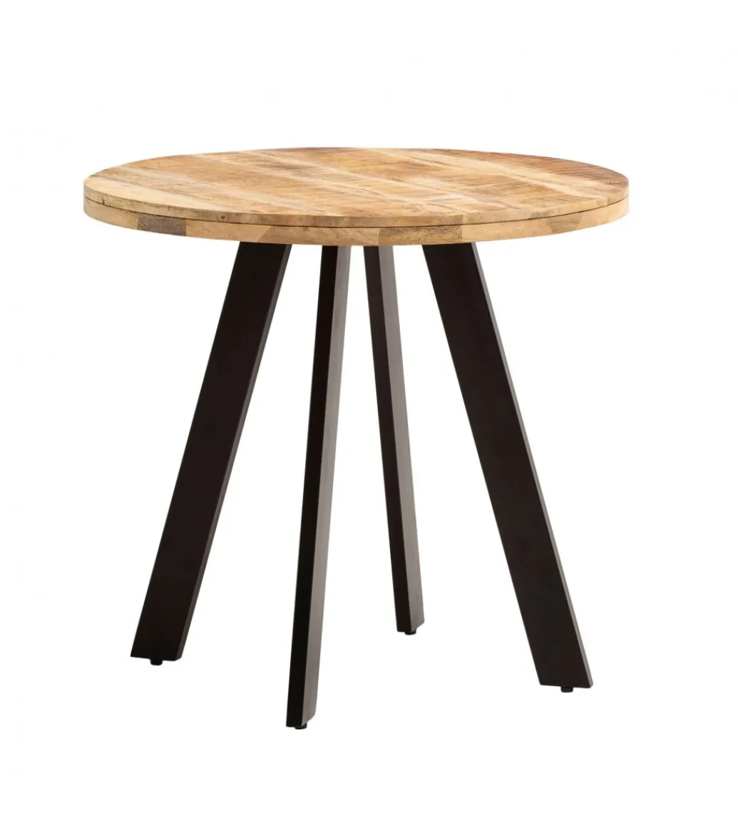 Stół WOHNLING 80 cm drewno mango nogi czarne*WOHNLING, GERMANY Best