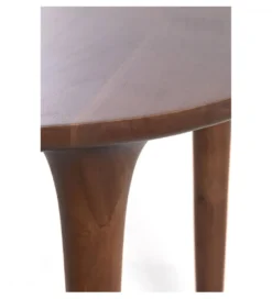 Stół ZALE 140 cm drewno akcja ciemny brązowy*L&L