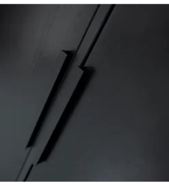 Szafa ADAM 200 cm drewno sosny czarna*WOOOD