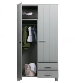 Szafa DENNIS 202 cm drewno sosna szara*WOOOD Sale