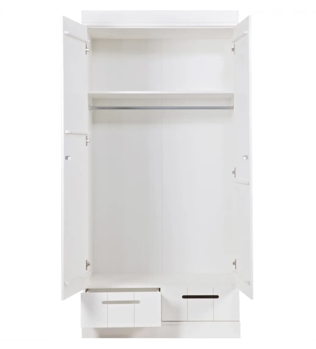 Szafa DRAWER 195 x 94 cm drewno sosna biała*WOOOD Hot