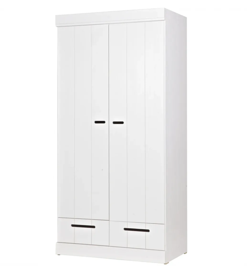 Szafa DRAWER 195 x 94 cm drewno sosna biała*WOOOD Hot