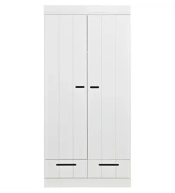 Szafa DRAWER 195 x 94 cm drewno sosna biała*WOOOD Hot