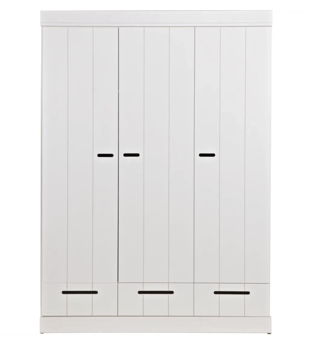 Szafa DRAWER 195 x 140 cm drewno sosna biała*WOOOD Outlet