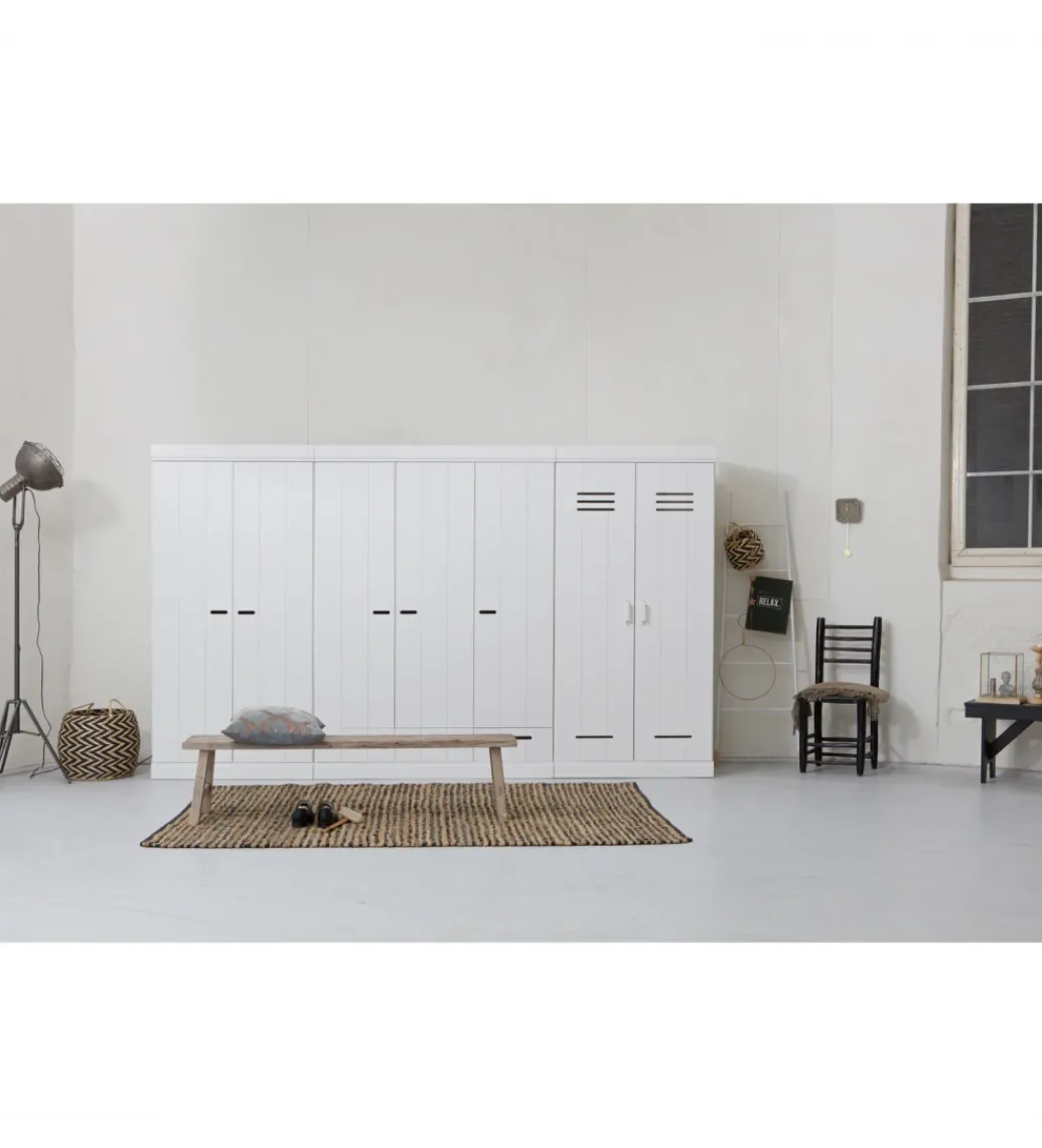 Szafa DRAWER 195 x 140 cm drewno sosna biała*WOOOD Outlet