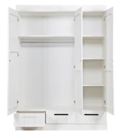 Szafa DRAWER 195 x 140 cm drewno sosna biała*WOOOD Outlet