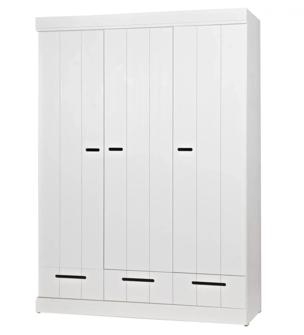 Szafa DRAWER 195 x 140 cm drewno sosna biała*WOOOD Outlet
