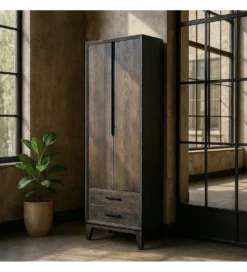 Szafa KILIAN 200 cm drewno mango brązowy*Zona-Design New