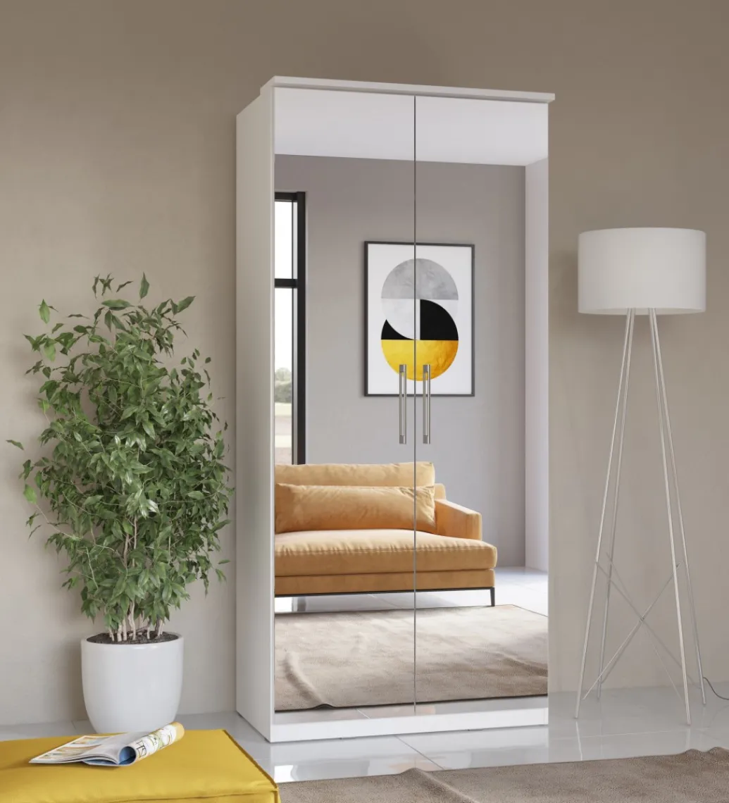 Szafa OPTIMA 90 cm biała z lustrami*Helvetia Online