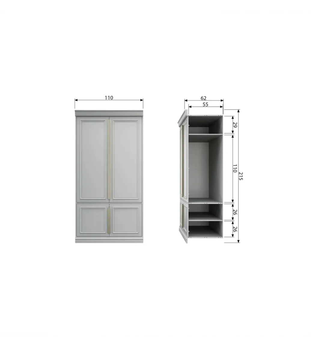 Szafa ORGANIZE 44 cm drewno sosny mist*WOOOD Outlet